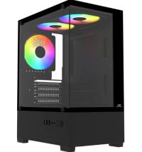 GAMEBOOSTER PB-M5001B 500W 3*12cm Rainbow Fanlı USB 3.0 Sea View M-ATX Gaming Siyah Kasa